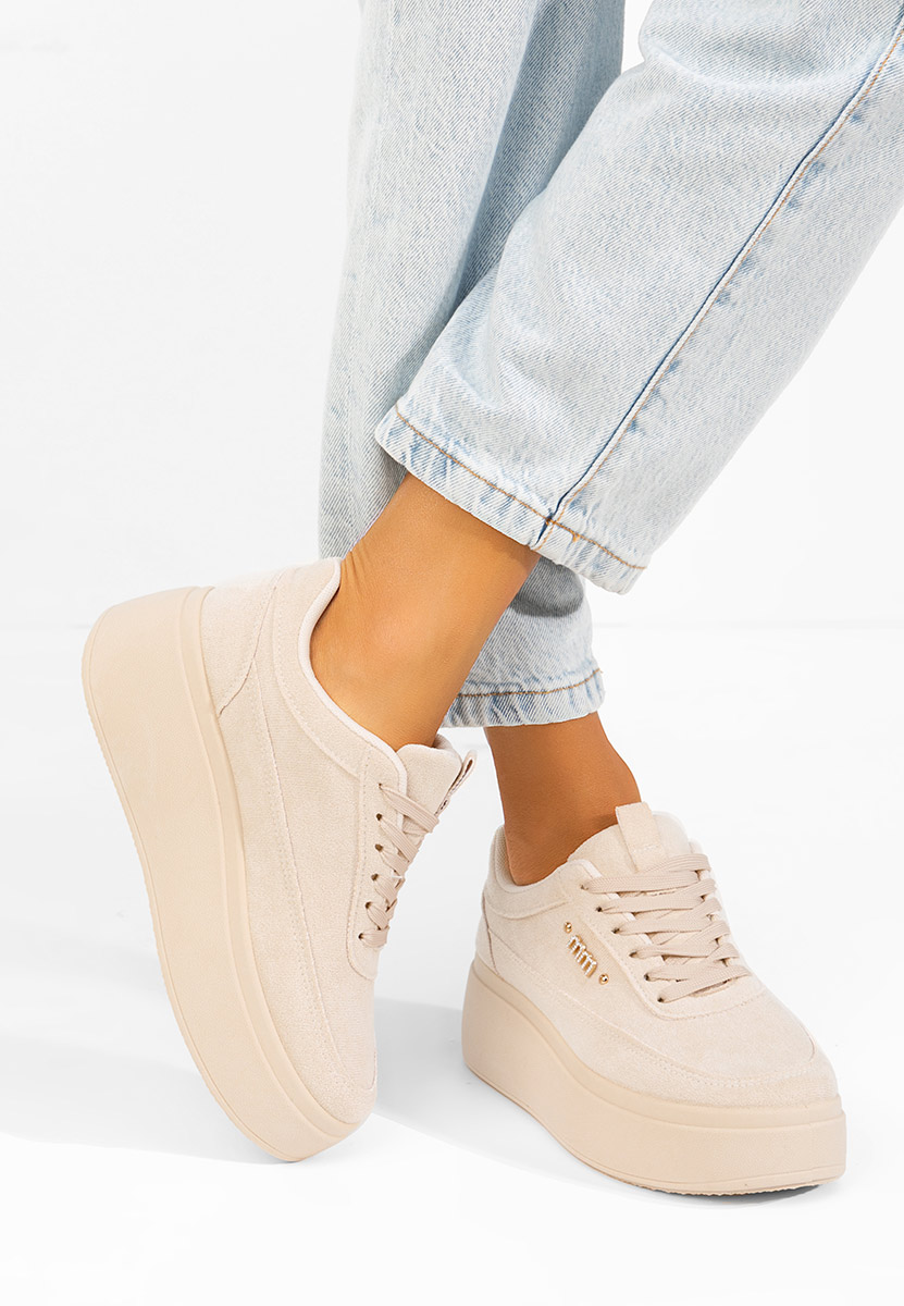 Sneakers cu platformă Misheya bej