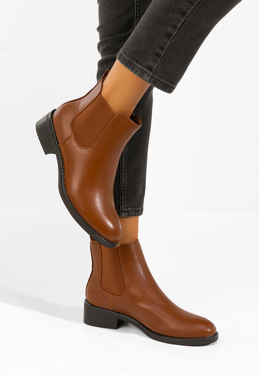 Ghete chelsea dama Sellema camel