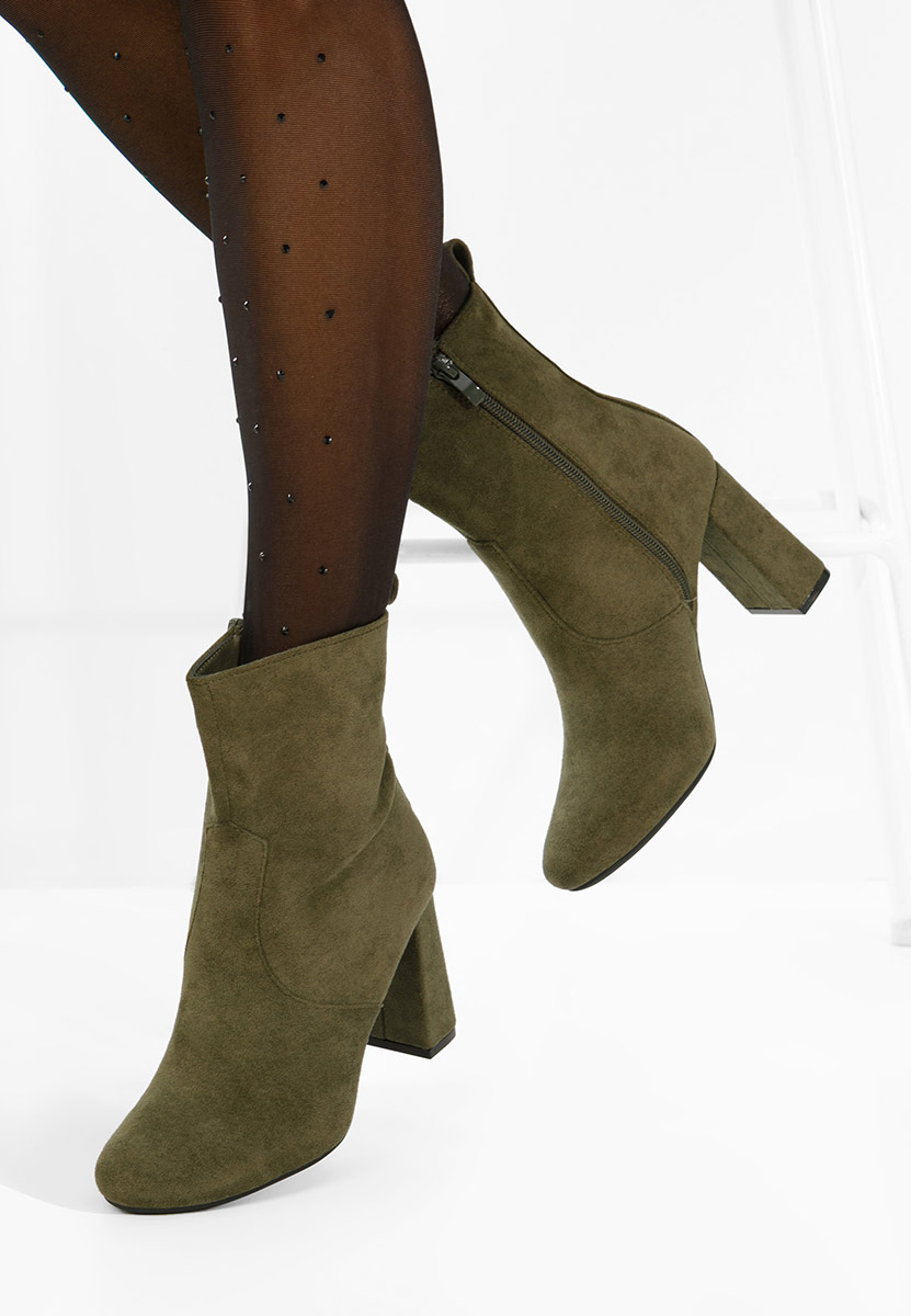 Botine cu toc gros Izarra verzi