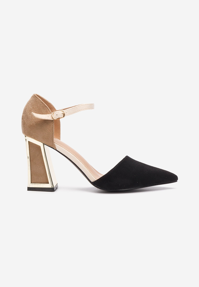 Pantofi cu toc gros Vivio negri