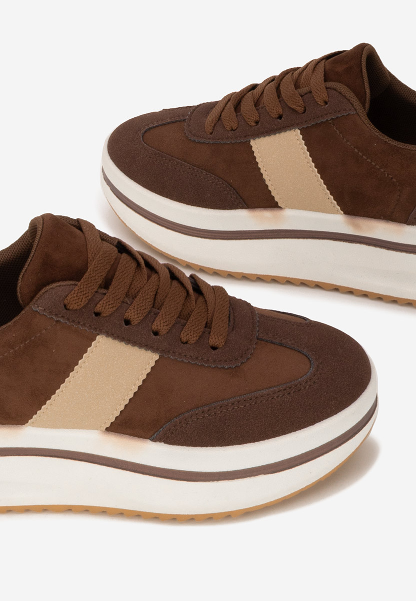 Sneakers cu platformă Zashia maro