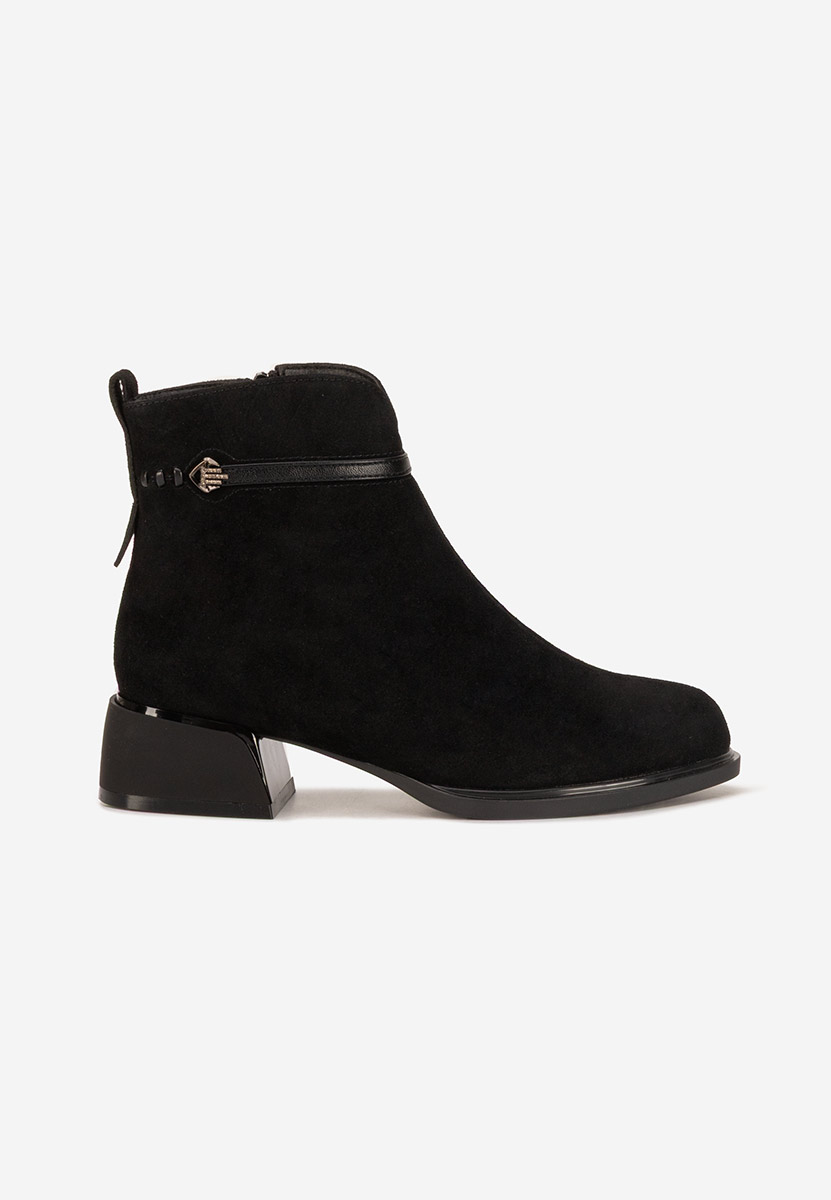 Botine dama piele Latifah negre