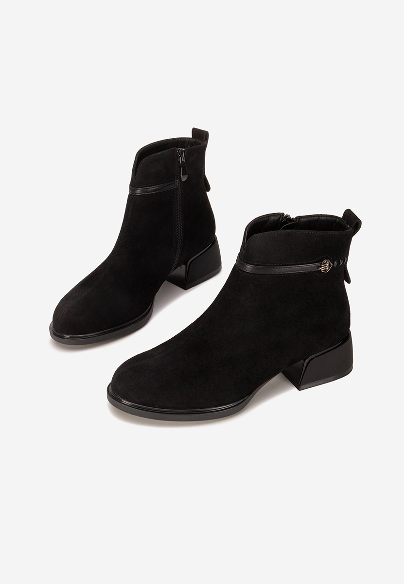 Botine dama piele Latifah negre
