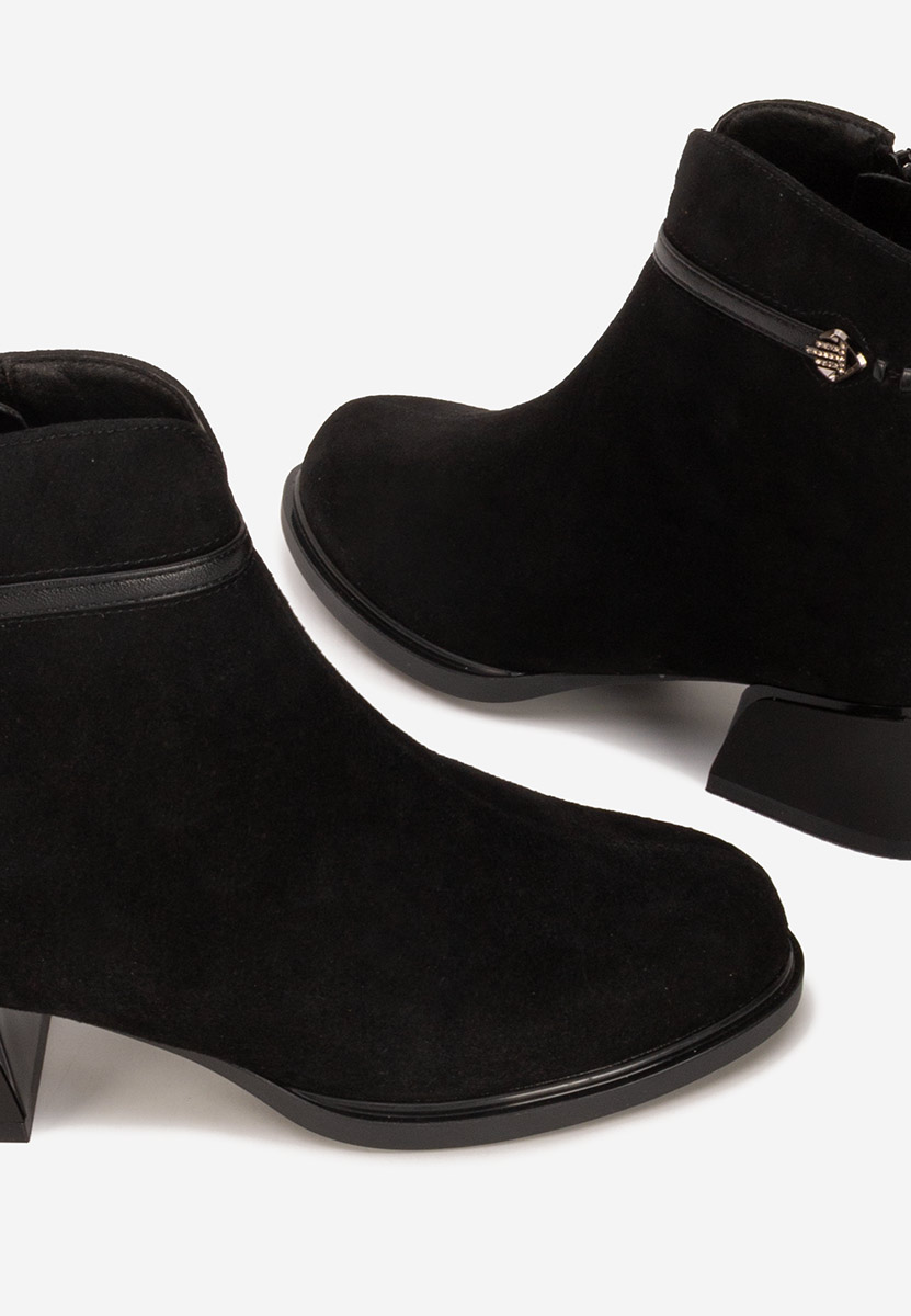 Botine dama piele Latifah negre