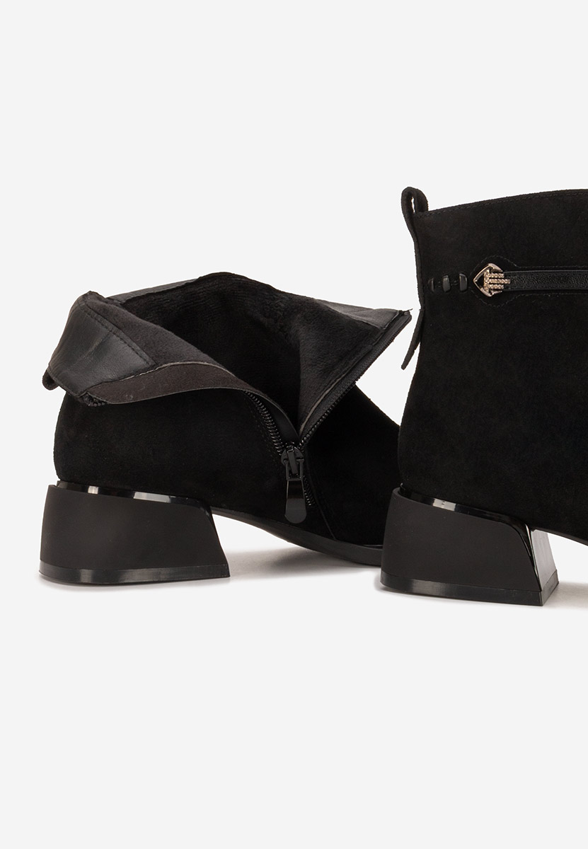 Botine dama piele Latifah negre