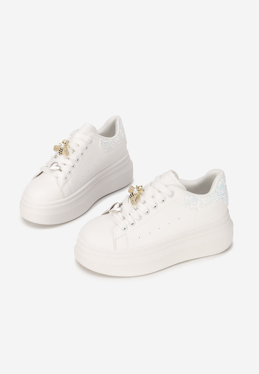 Sneakers cu platformă Medelia albi