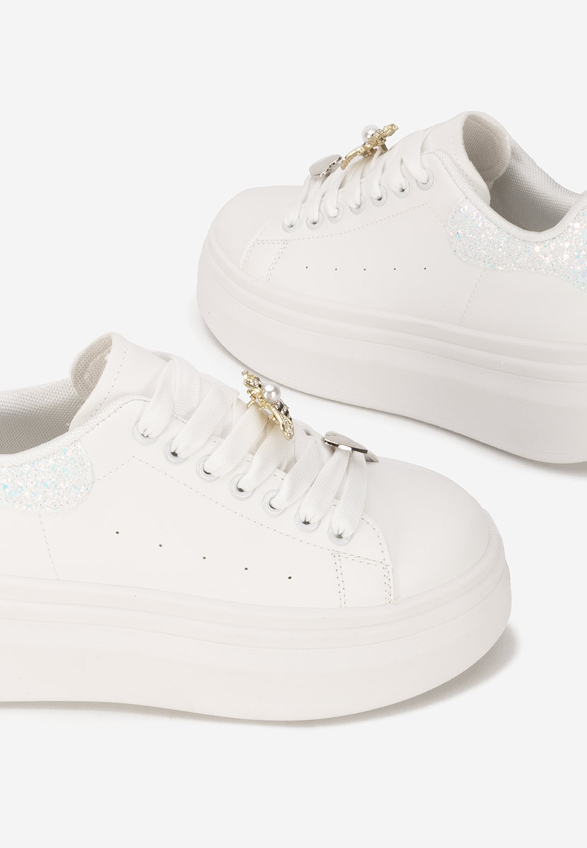 Sneakers cu platformă Medelia albi