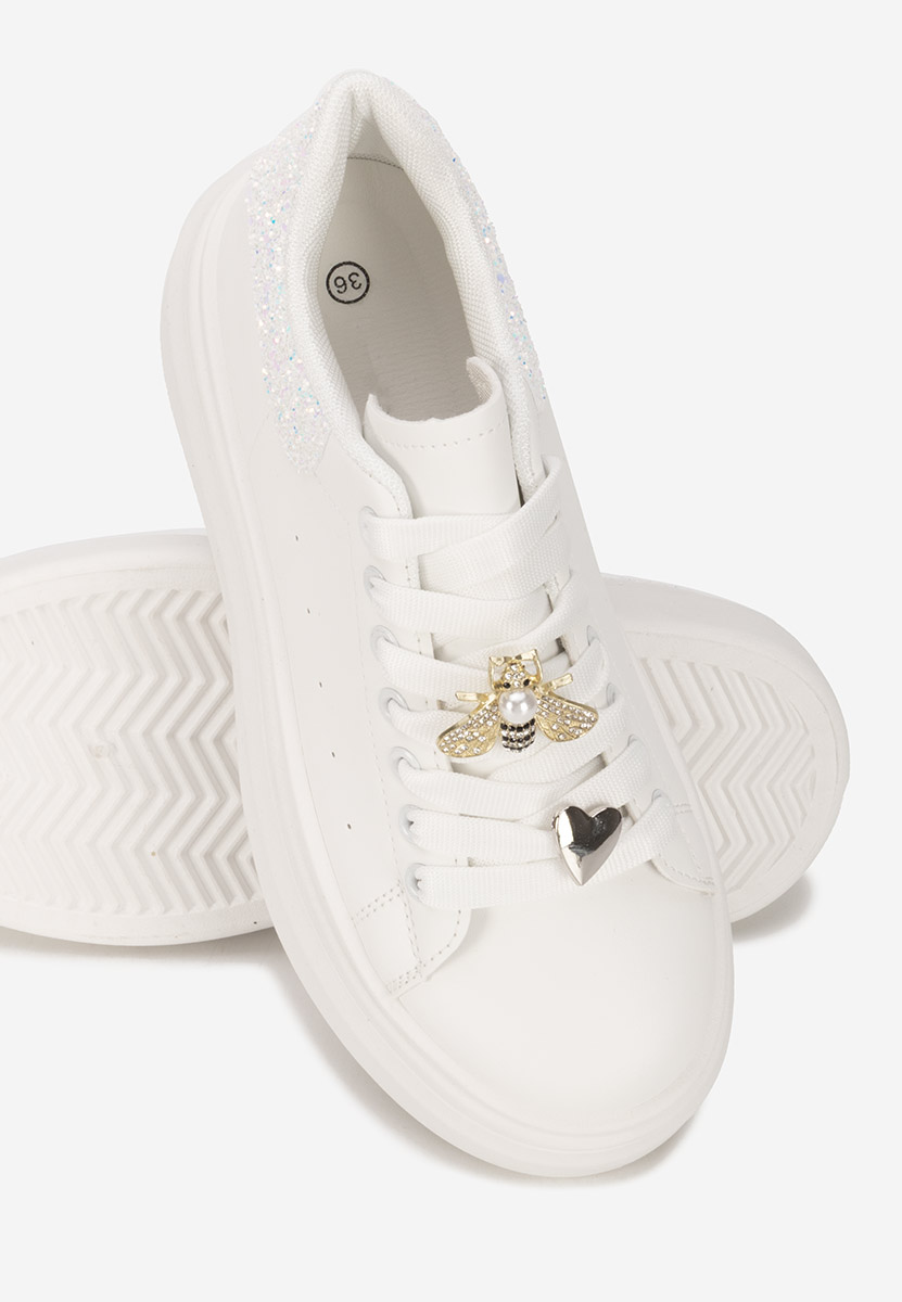 Sneakers cu platformă Medelia albi