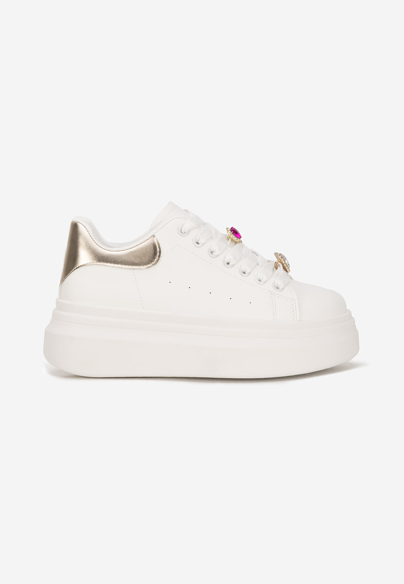 Sneakers cu platformă Delaina V3 albi