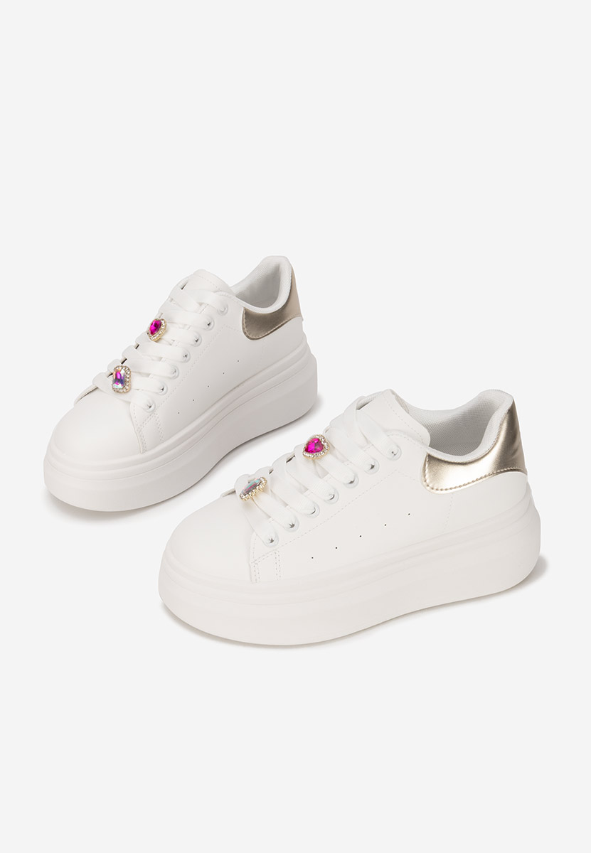 Sneakers cu platformă Delaina V3 albi