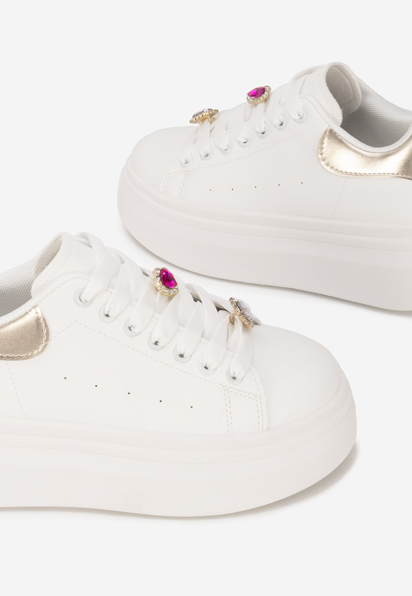 Sneakers cu platformă Delaina V3 albi