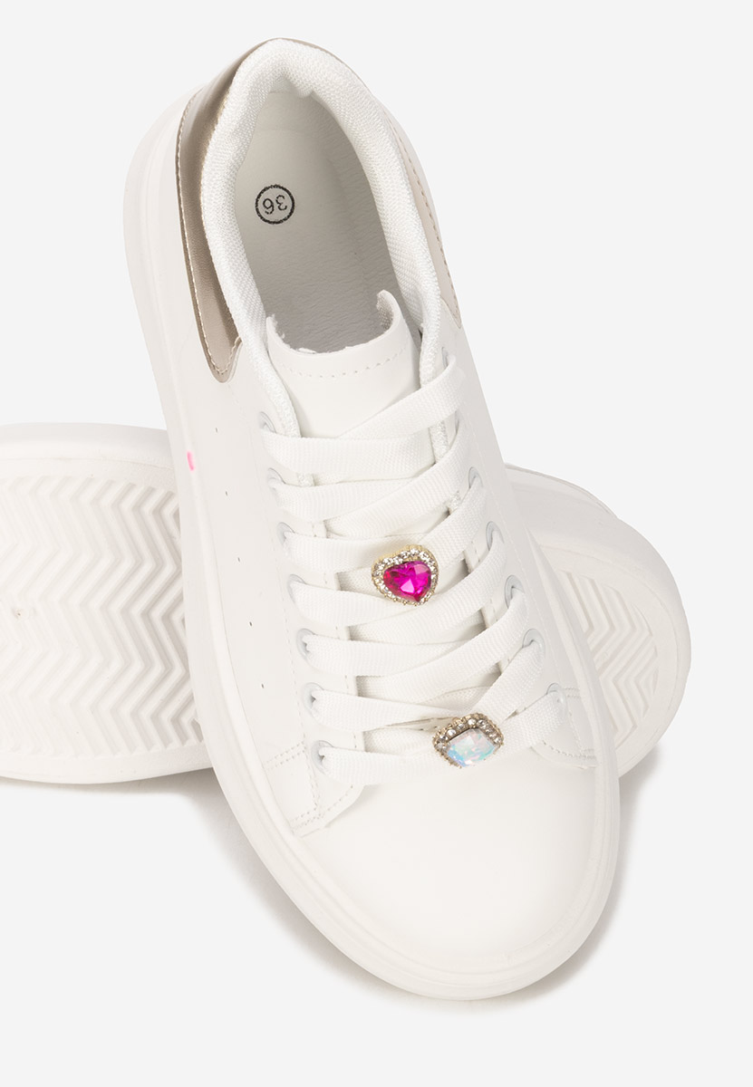 Sneakers cu platformă Delaina V3 albi