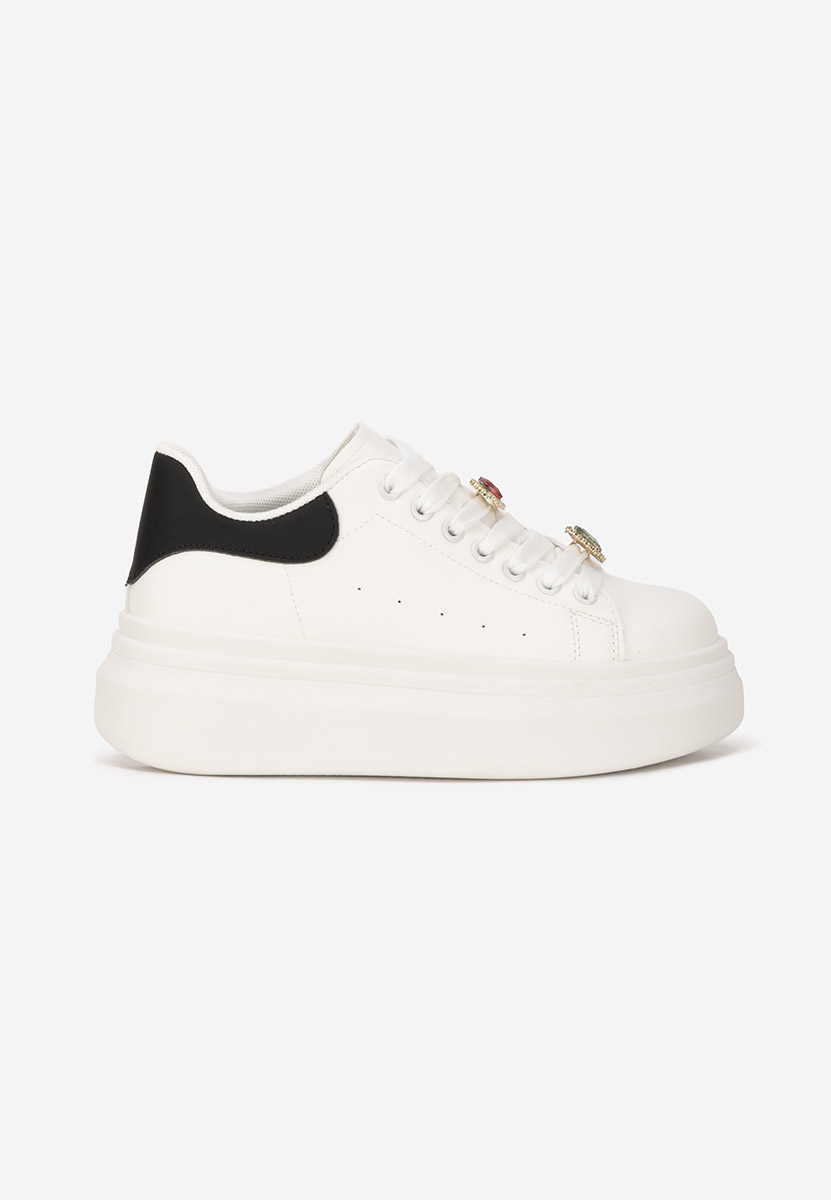 Sneakers cu platformă Delaina V4 albi