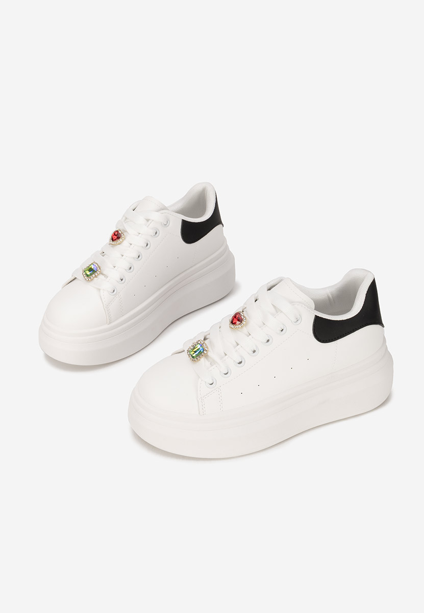 Sneakers cu platformă Delaina V4 albi
