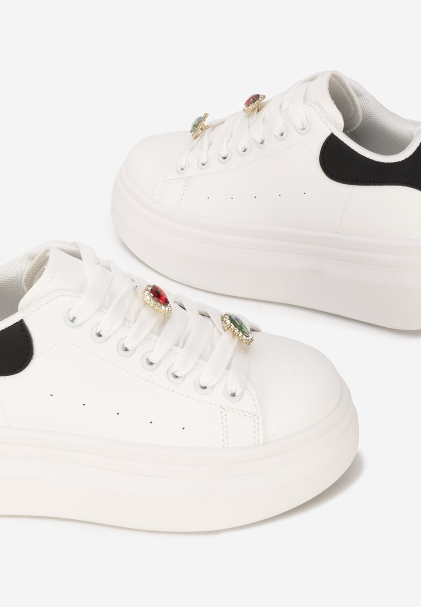 Sneakers cu platformă Delaina V4 albi