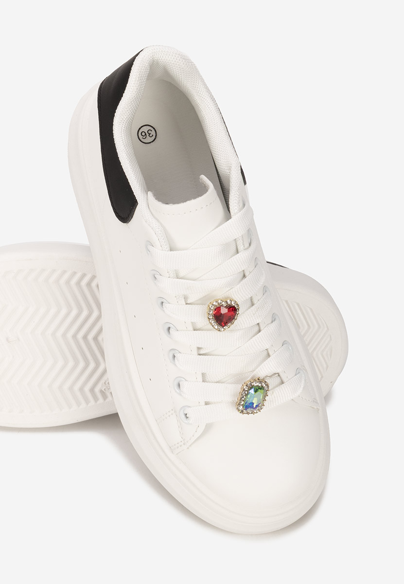 Sneakers cu platformă Delaina V4 albi