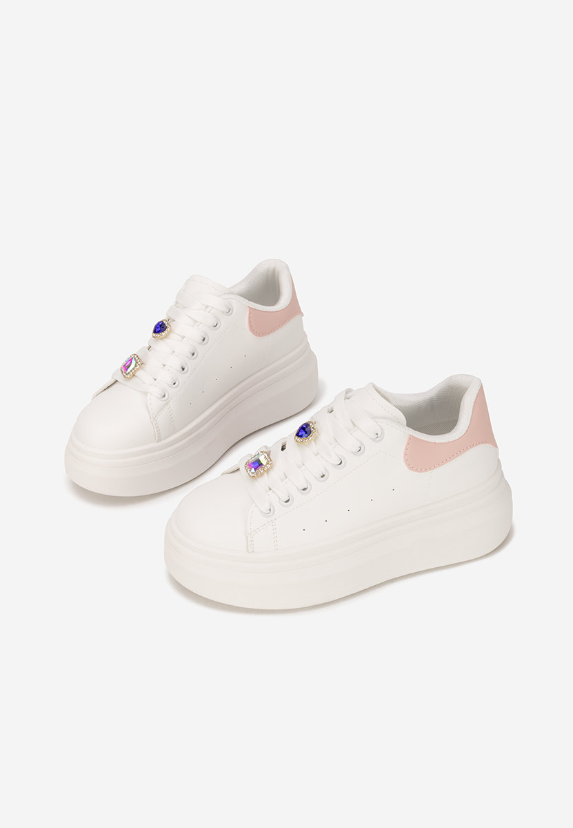 Sneakers cu platformă Delaina V2 albi