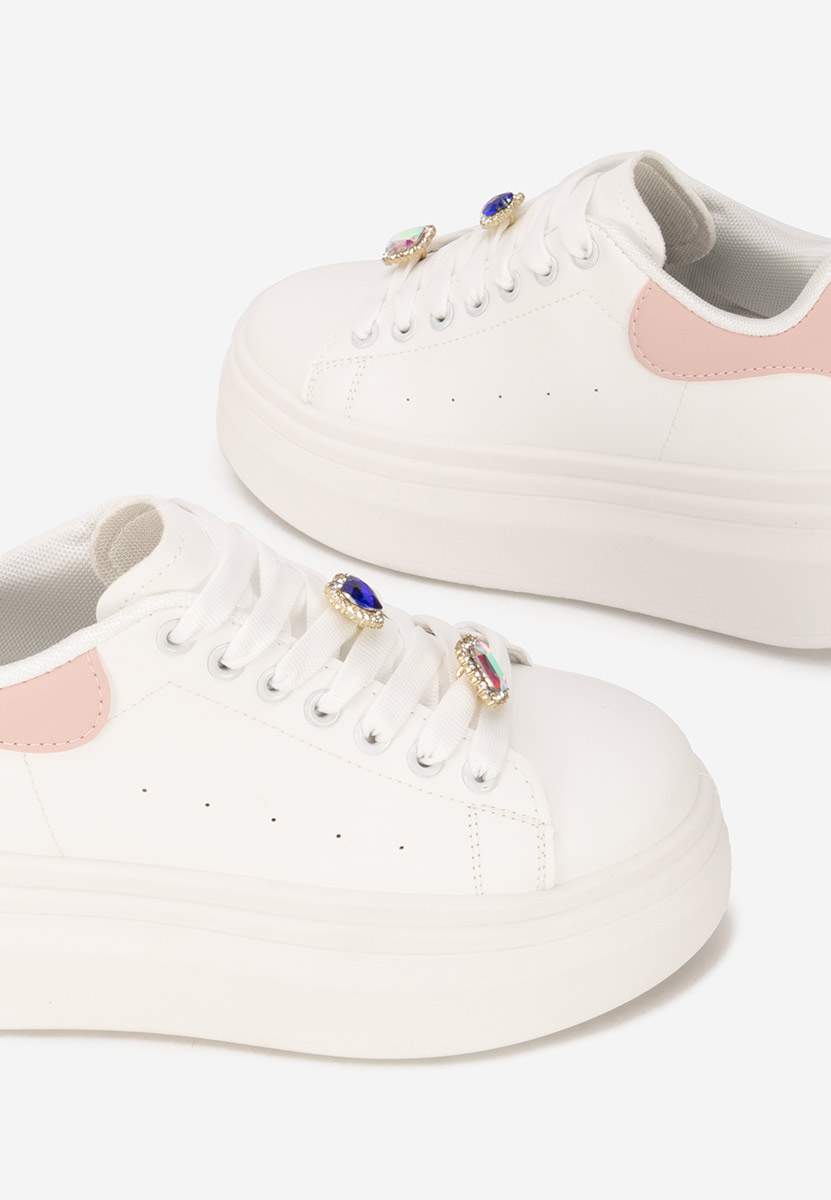 Sneakers cu platformă Delaina V2 albi