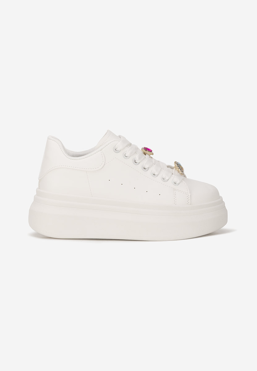 Sneakers cu platformă Delaina albi