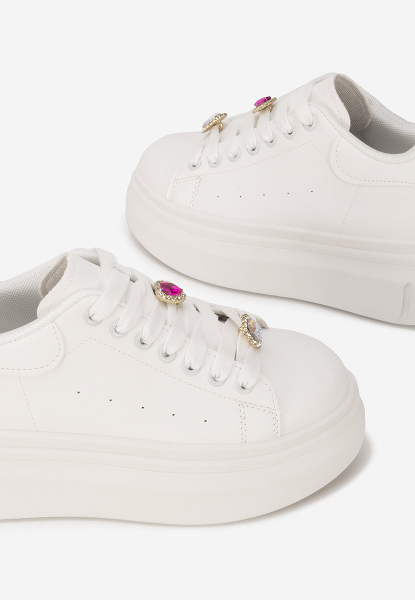 Sneakers cu platformă Delaina albi