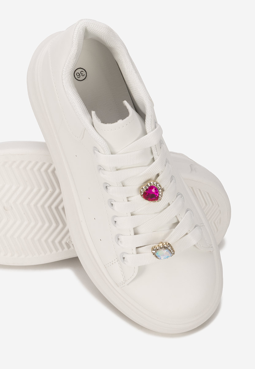 Sneakers cu platformă Delaina albi