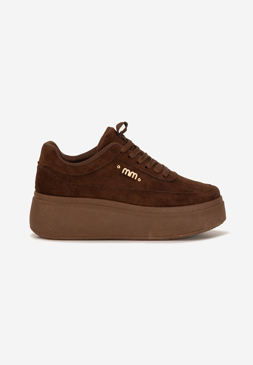 Sneakers cu platformă Misheya maro