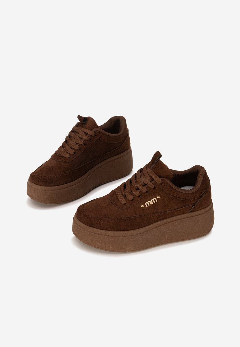 Sneakers cu platformă Misheya maro