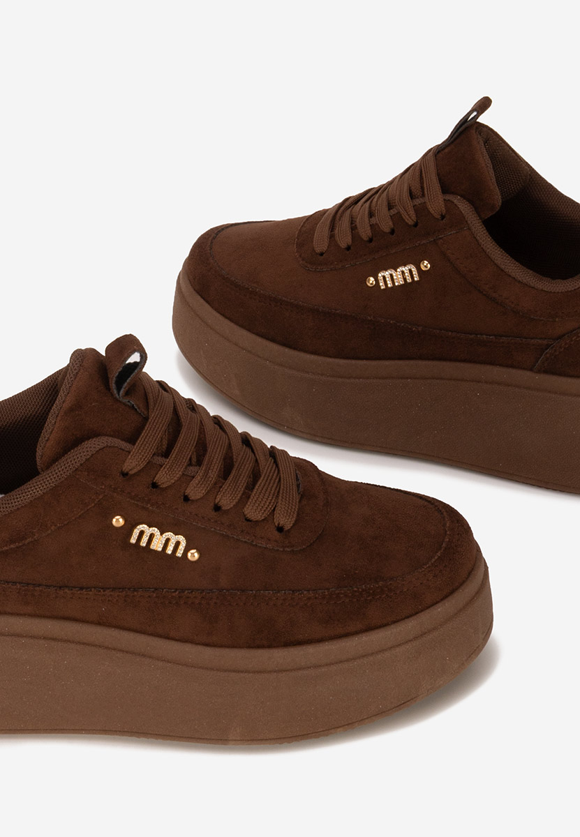 Sneakers cu platformă Misheya maro