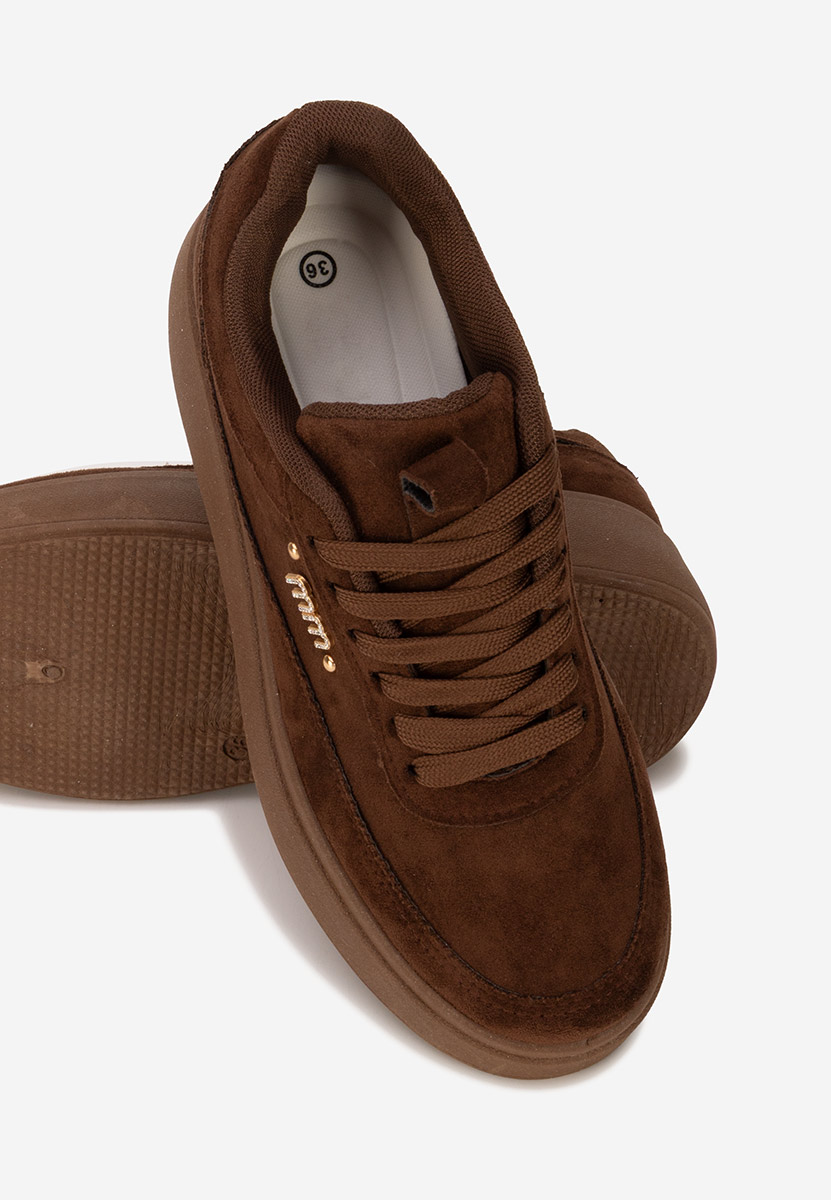 Sneakers cu platformă Misheya maro