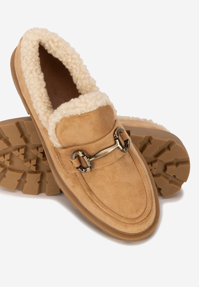 Mocasini dama Amiona camel