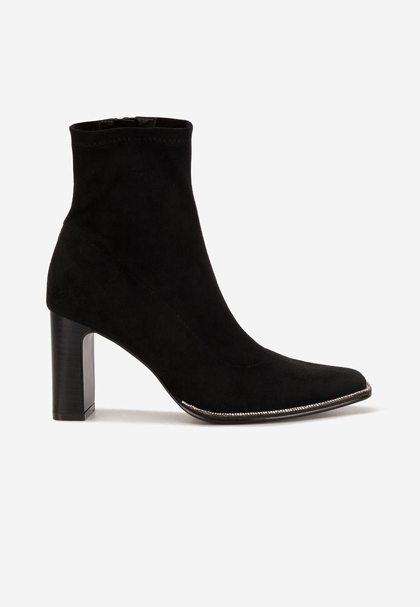 Botine cu toc gros Namelia negri