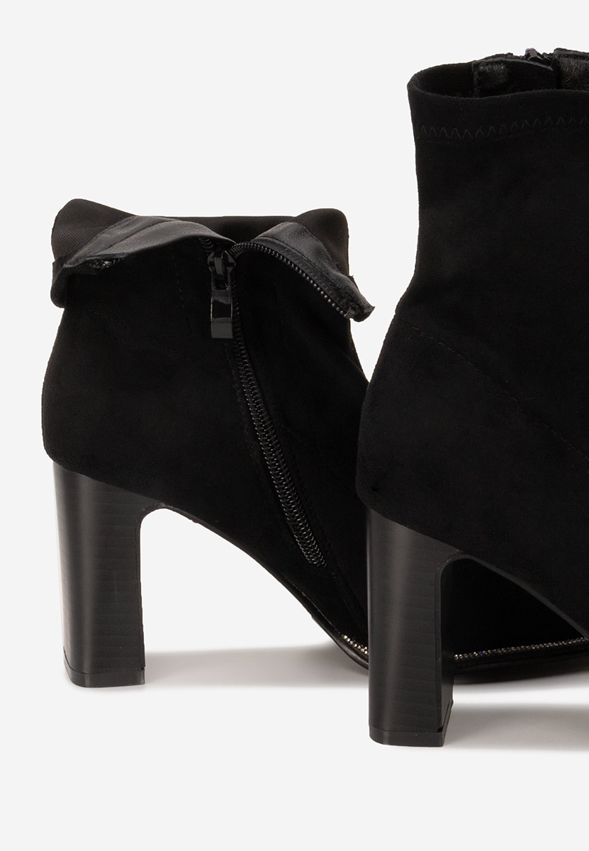 Botine cu toc gros Namelia negri