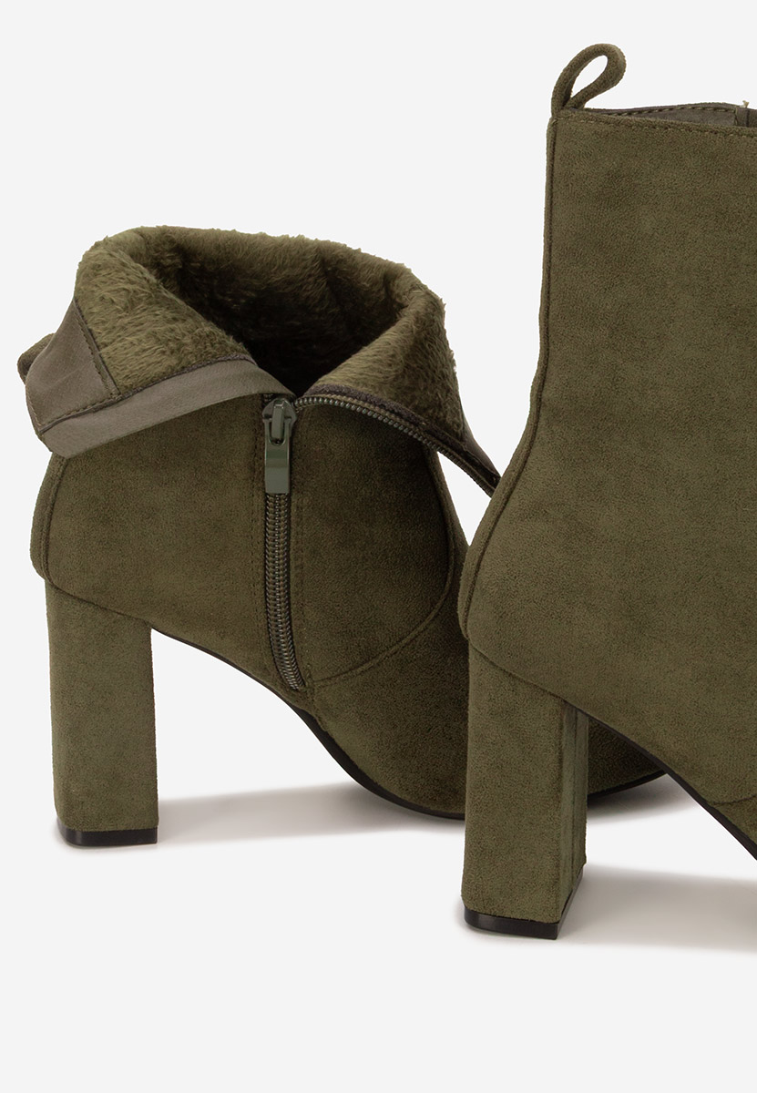 Botine cu toc gros Izarra verzi