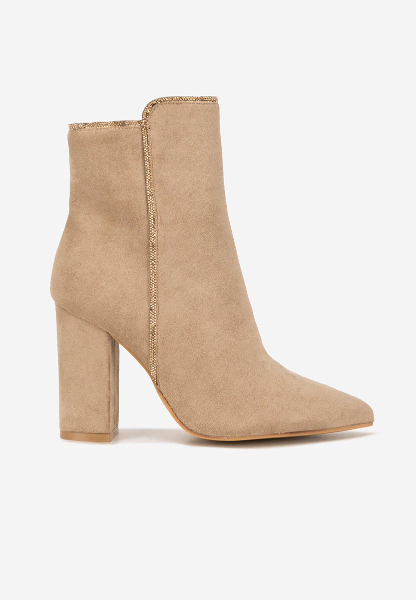 Botine elegante Sellenya kaki