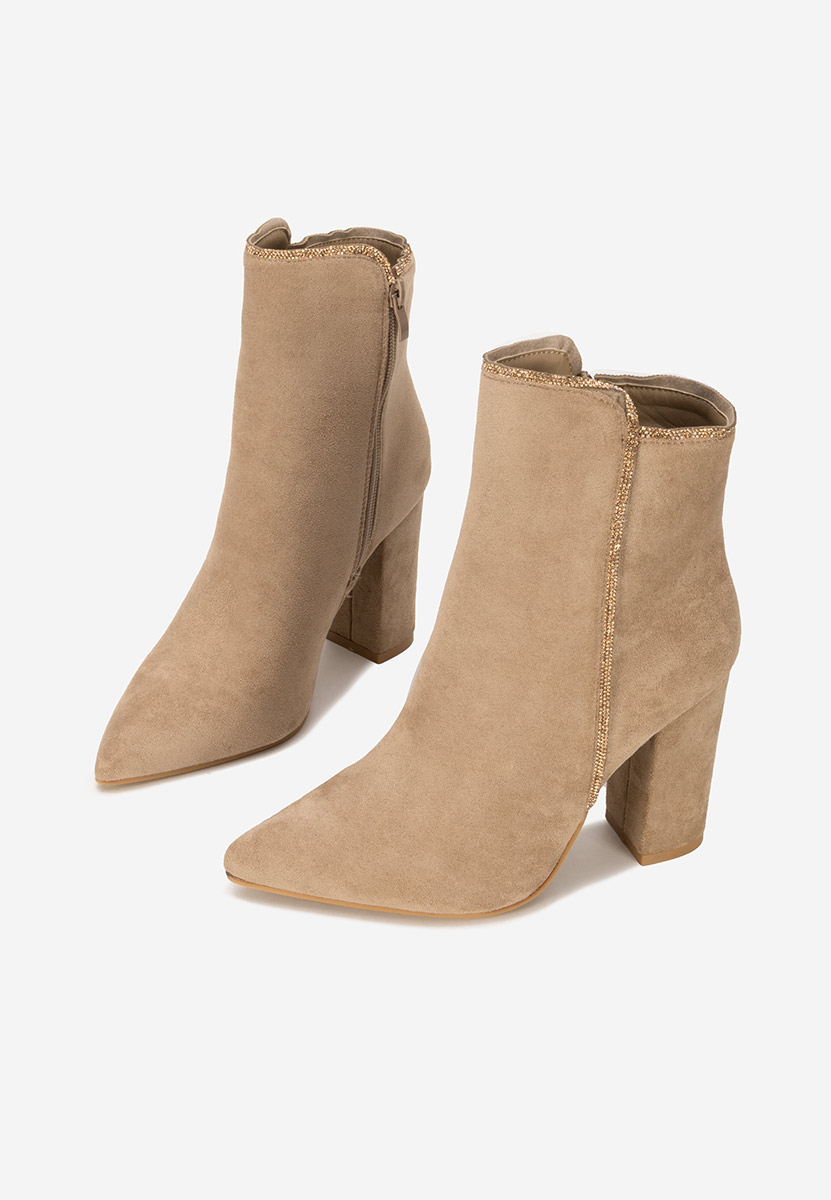 Botine elegante Sellenya kaki