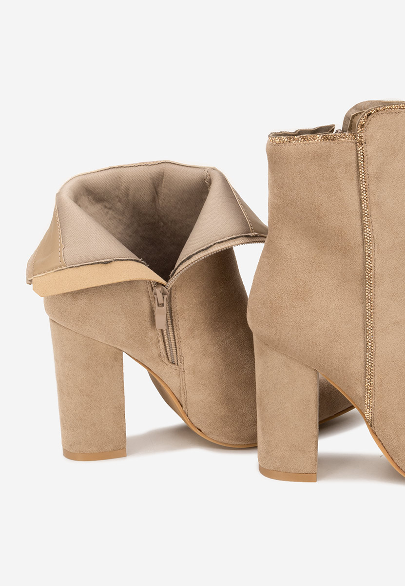 Botine elegante Sellenya kaki