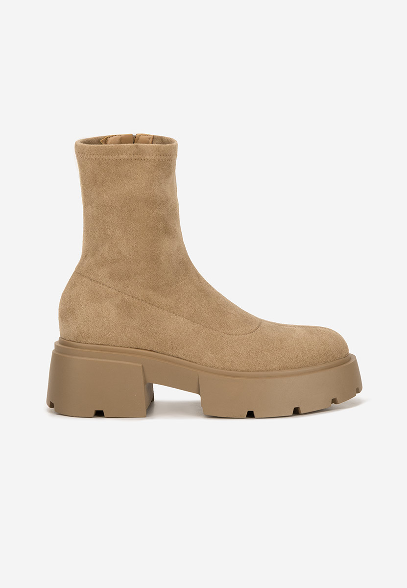 Cizme scurte dama Serafia kaki