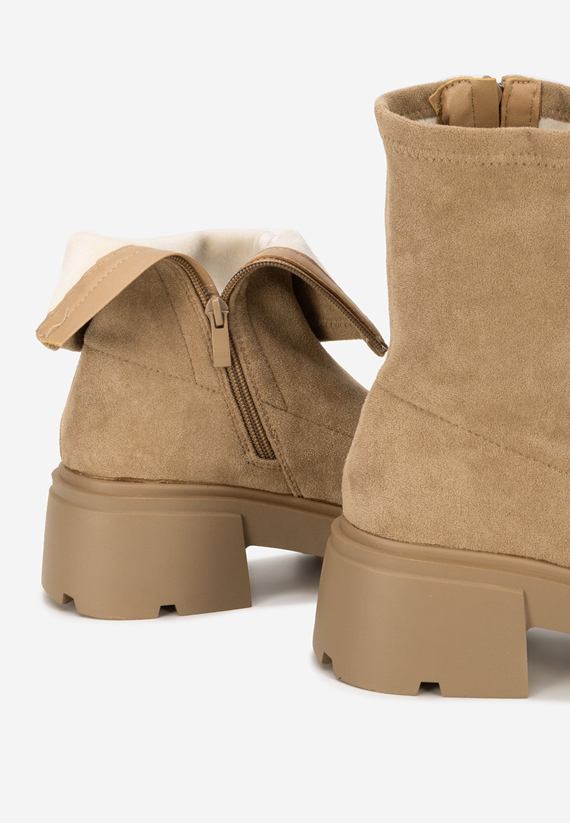 Cizme scurte dama Serafia kaki