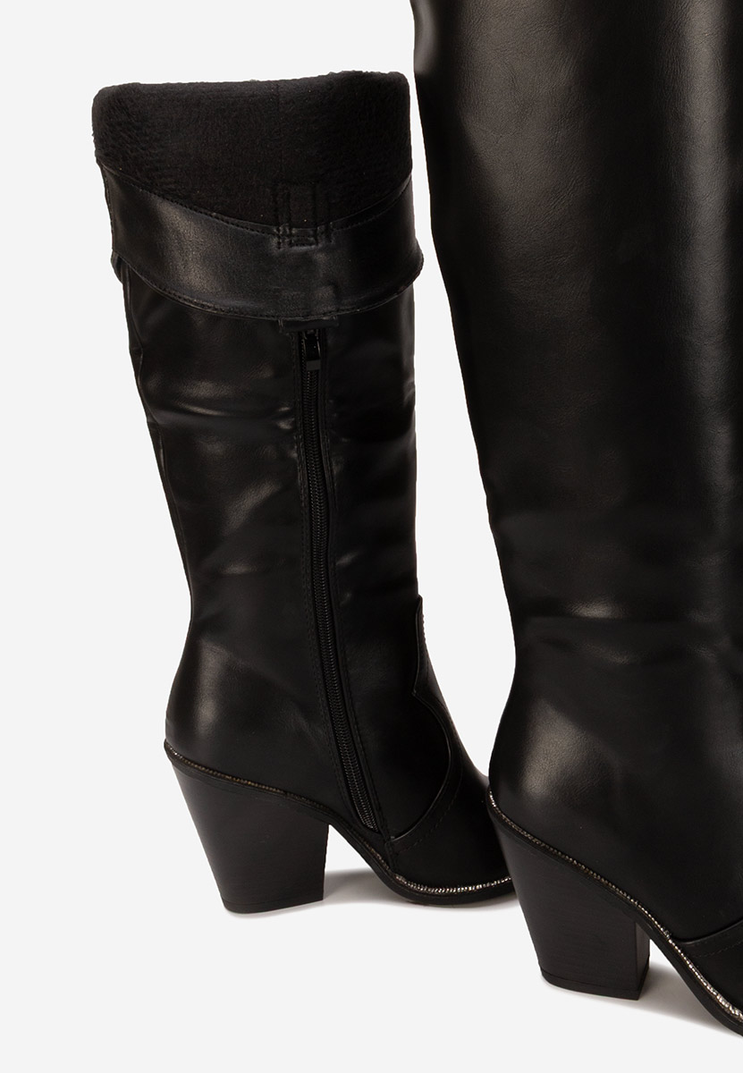 Cizme cu toc gros Dorotea V2 negre