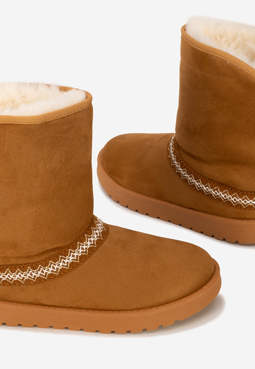 Cizme tip ugg Alura camel