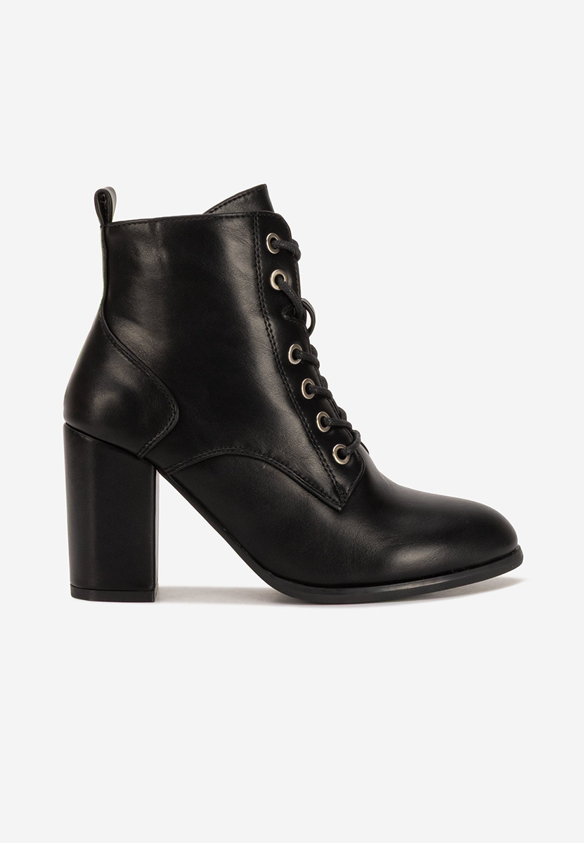 Botine cu toc gros Cerasella negre