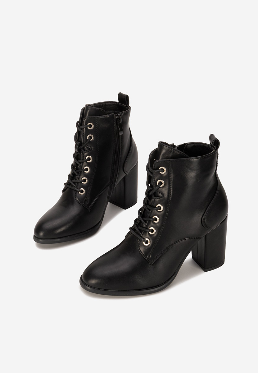 Botine cu toc gros Cerasella negre