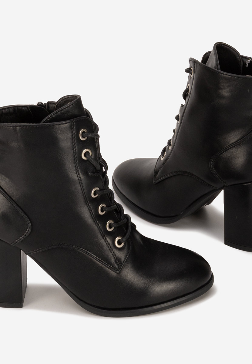 Botine cu toc gros Cerasella negre