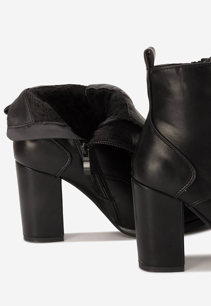 Botine cu toc gros Cerasella negre