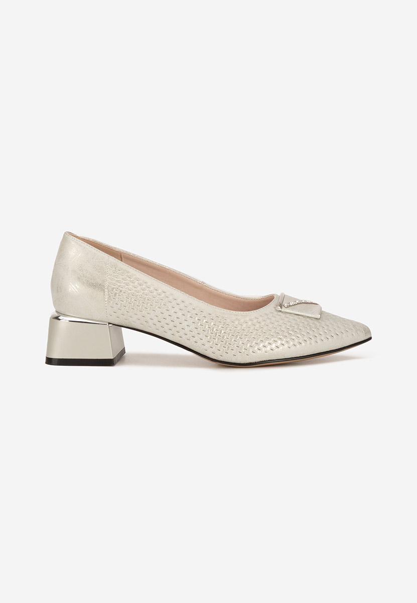 Pantofi cu toc gros Jennie gri