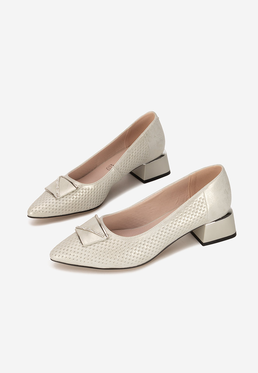 Pantofi cu toc gros Jennie gri