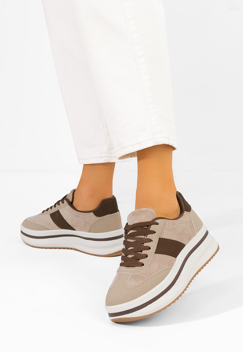 Sneakers cu platformă Zashia bej