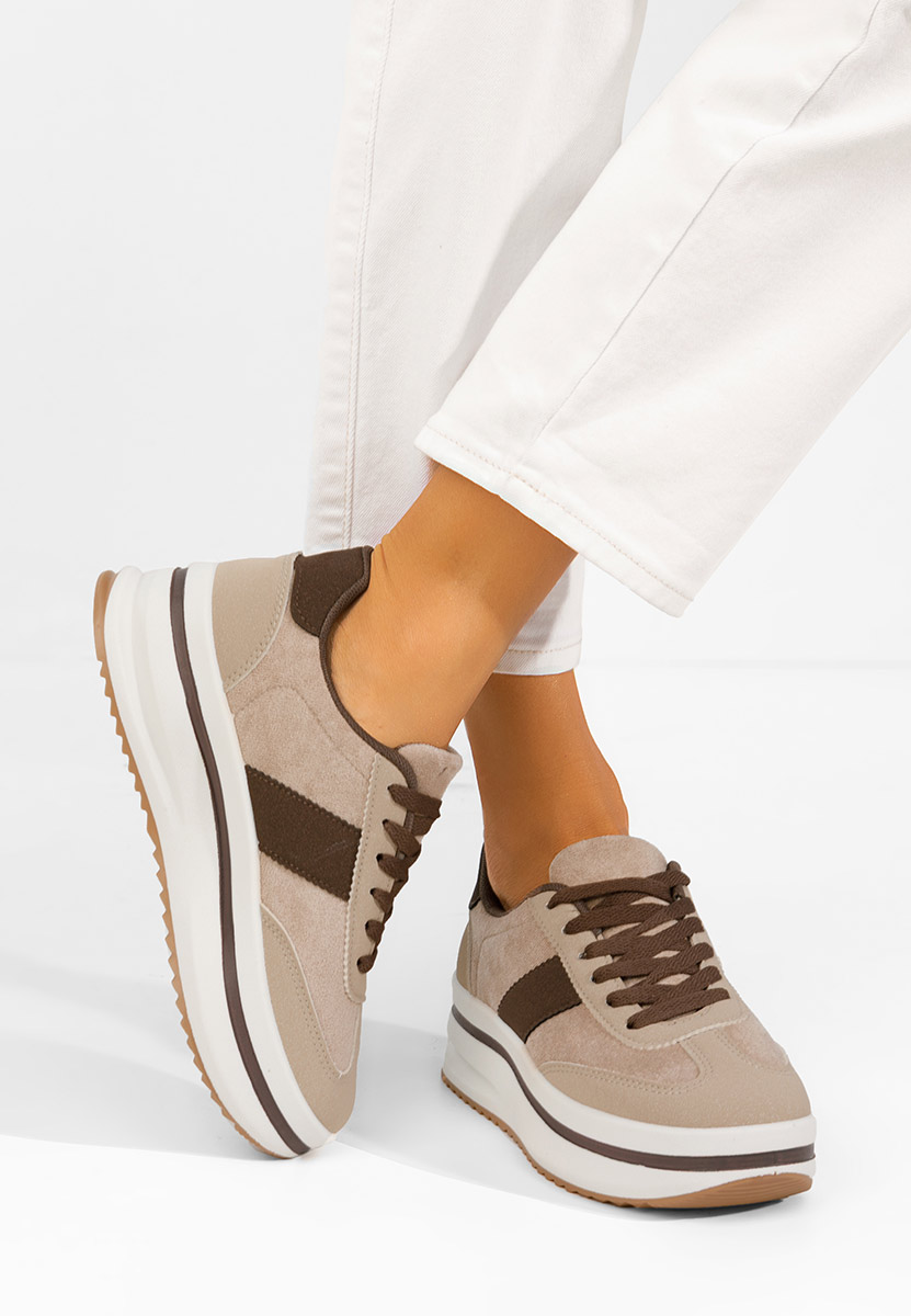 Sneakers cu platformă Zashia bej