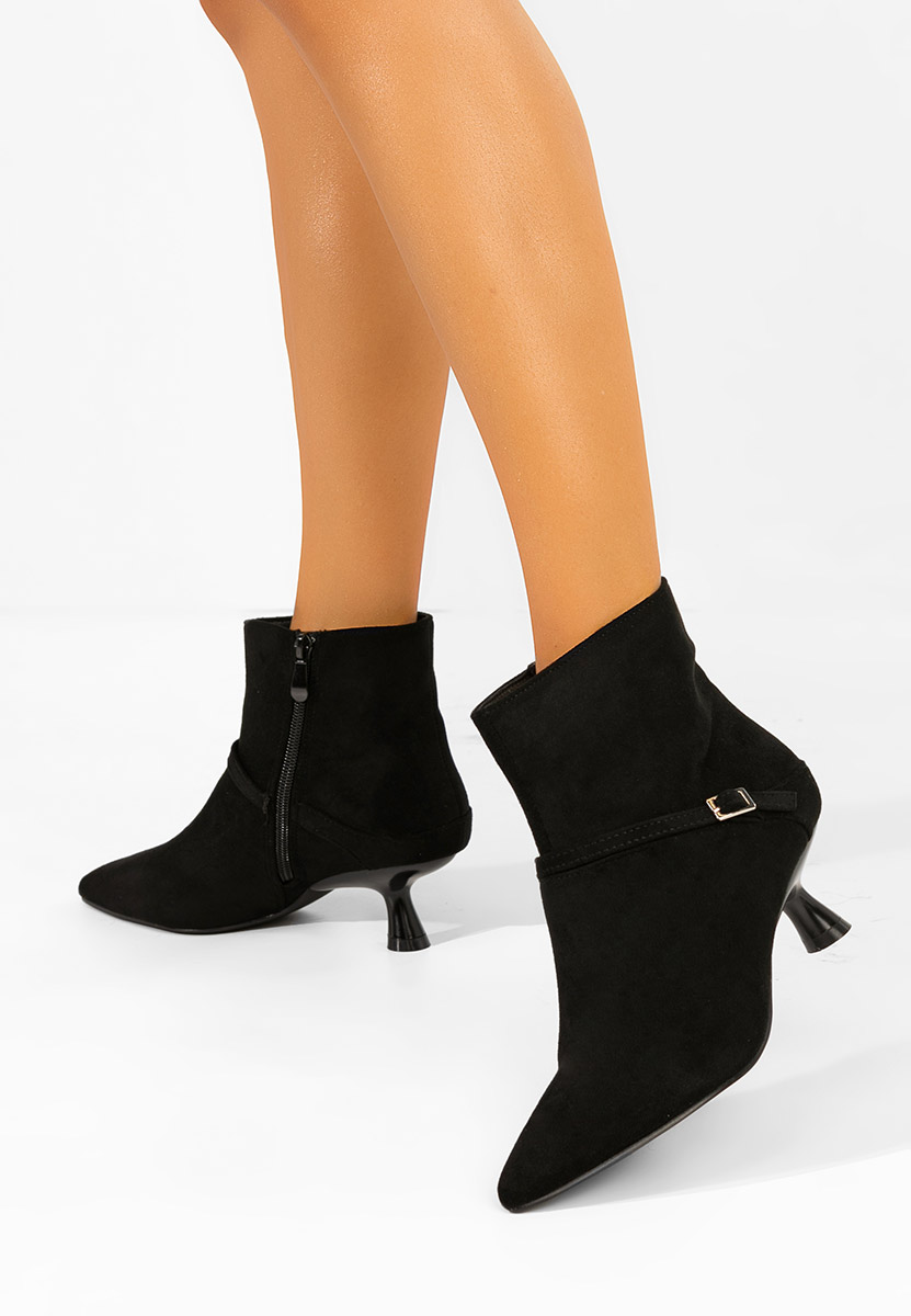 Botine cu toc subtire Ovoria V2 negre
