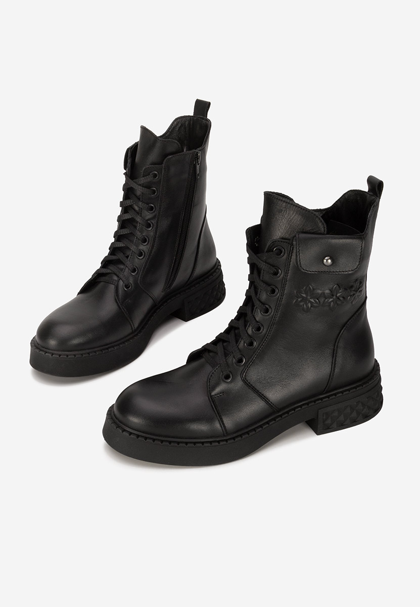 Ghete dama piele Jeraldine negre